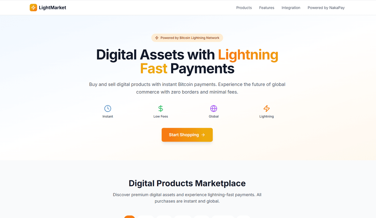 LightMarket Showcase Screenshot